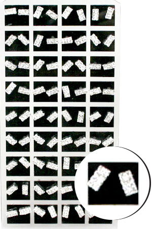 Stone Earring #2455 (Rectangle Clear)