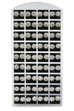 Stone Earring (Flower2 Clear) #0155