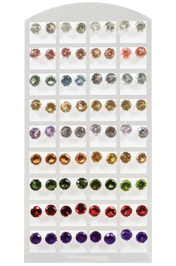 Stone Earring (Round Mix-8mm) #0137