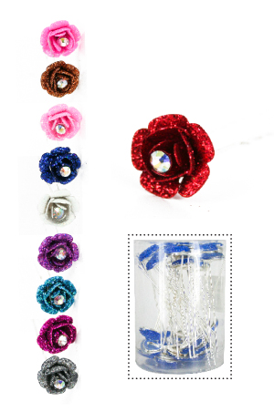 Stone Hair Pin (20/jar) #3031 Color - jar