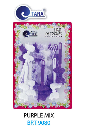 Tara Barrette [Ribbon Purple/White/Clear] #BRT9080 -pc