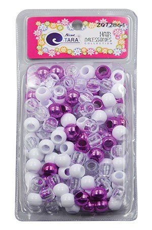 Tara Bead (L) #72864 Pink/White/Clear [Large Pack] -pc