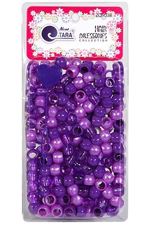 Tara Bead (L) #9038 Purple Tone [Large Pack] -pc