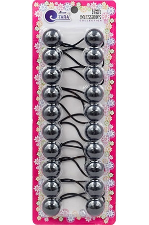 Tara Bubble Round #9247 Black (18mm) [10/pk] -pc