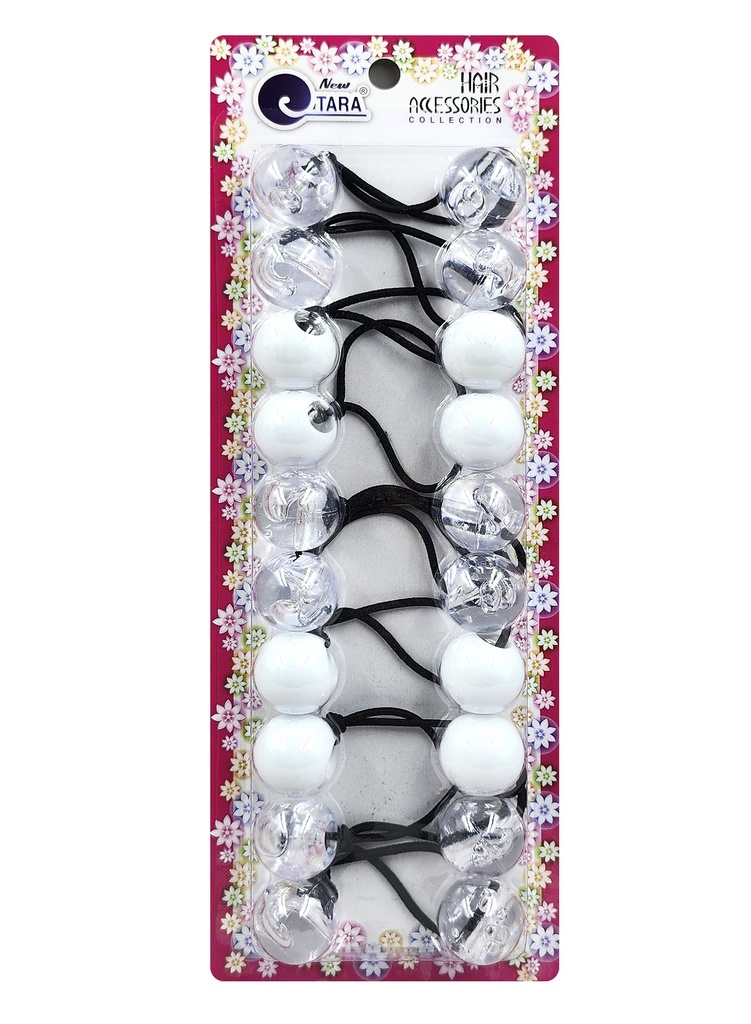 Tara Bubble Round #9262 Clear/White (18mm) [10/pk] -pc