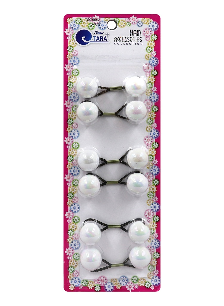 Tara Bubble Round #ZQ75693 Shiny White (18mm) [6/pk] -pc