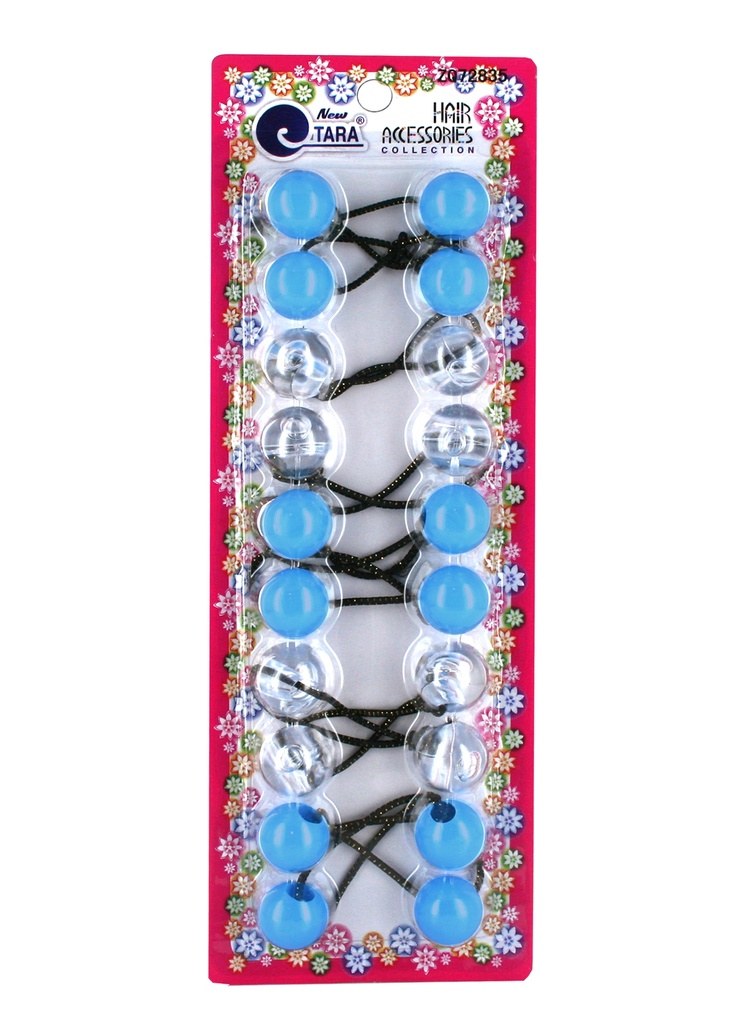 Tara Bubble Round #9389 Blue/Clear [18mm] (10/pk) -pc