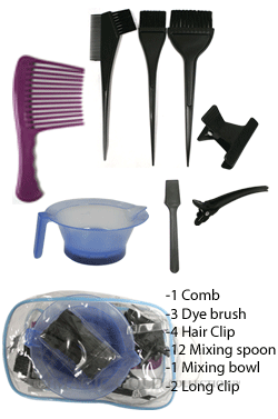 Tint Brush Kit #1243 -set(Bowl,Comb,Tint Brush,Clamp...