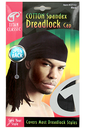 Titan Cotton Spandex Dreadlock Open Back #22152Black -dz