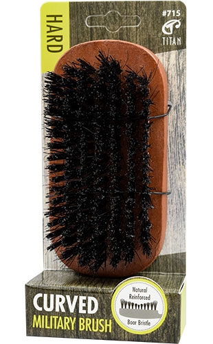Titan Curved Military Brush-Hard #715 -pc