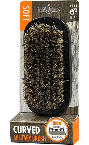 Titan Curved Military Brush-Soft #711 -pc