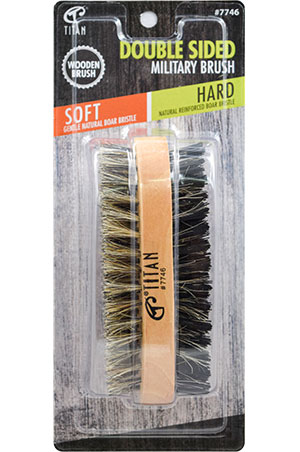 Titan Double Side Military  Wooden Brush #7746-pc