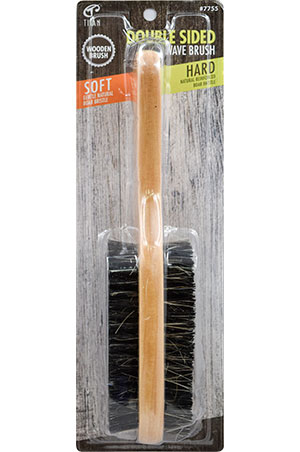 Titan Double Side Wave Wooden Brush #7755-pc