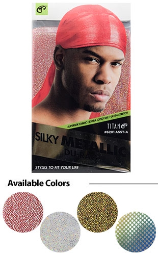 Titan Silk Metallic DuRag  #6201-Asst-A-dz