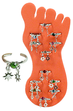 Toe Ring (12 rings) #2676 Dangle Sun