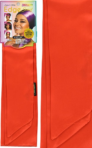 Touch Down Edge Scarf -(Plain Hot Orange) #TES004 -dz