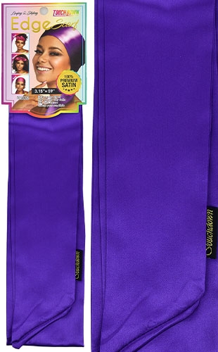 Touch Down Edge Scarf - (Plain Purple) #TES002-dz