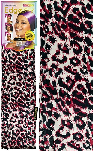 Touch Down Edge Scarf -Graphic (Leopard Pink #1) #TES103 -dz