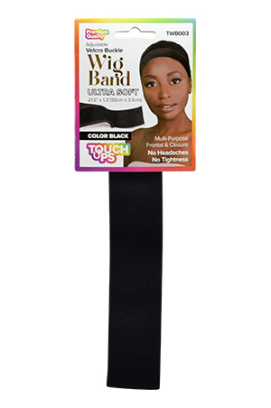 Touch Ups Adjustable Buckle Wig Band 12PK #TWB003Black