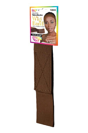 TouchUps Adjustable Buckle Wig Band Brown#twb004 12pk