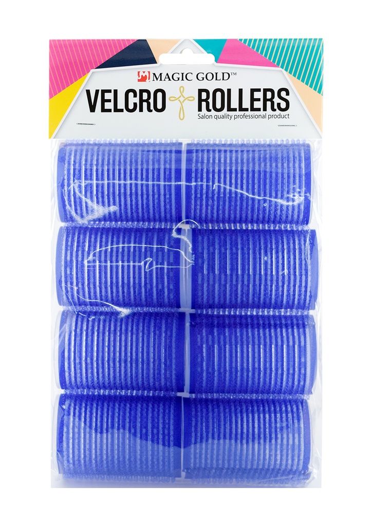Magic Gold Velcro Rollers #MGC-VTR-03 (Blue/40mm/8pc) -pk