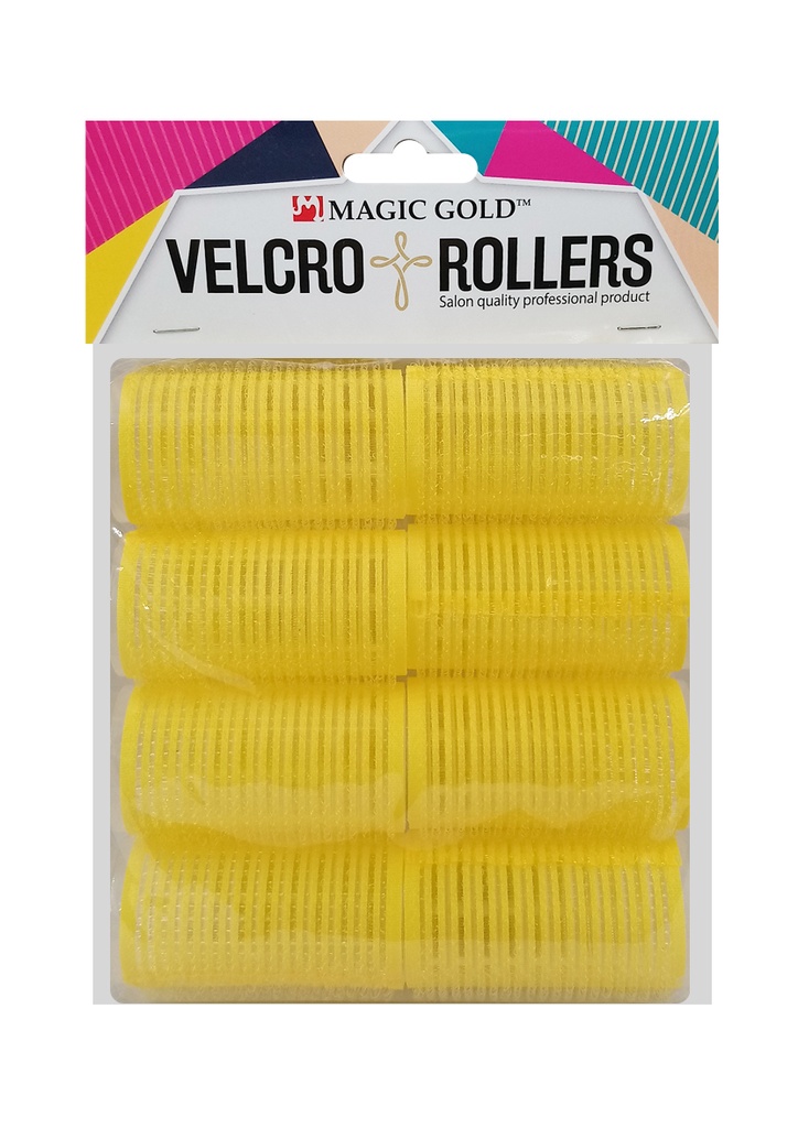Magic Gold Velcro Rollers #MGC-VTR-05 (Yellow/32mm/8pc) -pk