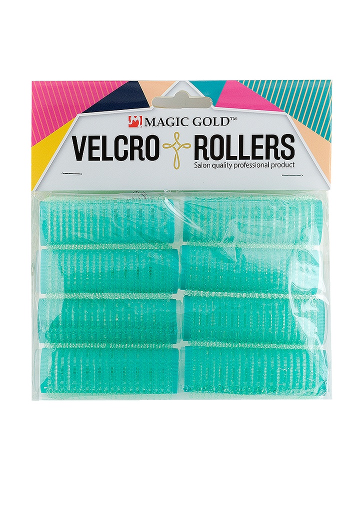 Magic Gold Velcro Rollers #MGC-VTR-08 (Green/21mm/8pc) -pk