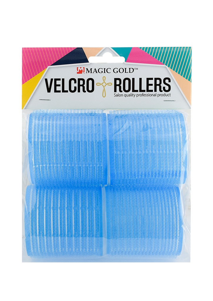 Magic Gold Velcro Rollers #MGC-VTR-15 (Blue/55mm/4pc) -pk