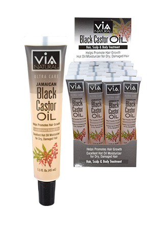 Via Natural Black Castor Oil Tube (1.5oz/24pc/ds) #73