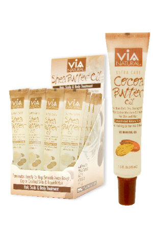 Via Natural Cocoa Butter Oil Tube (1.5oz/24pc/ds) #60