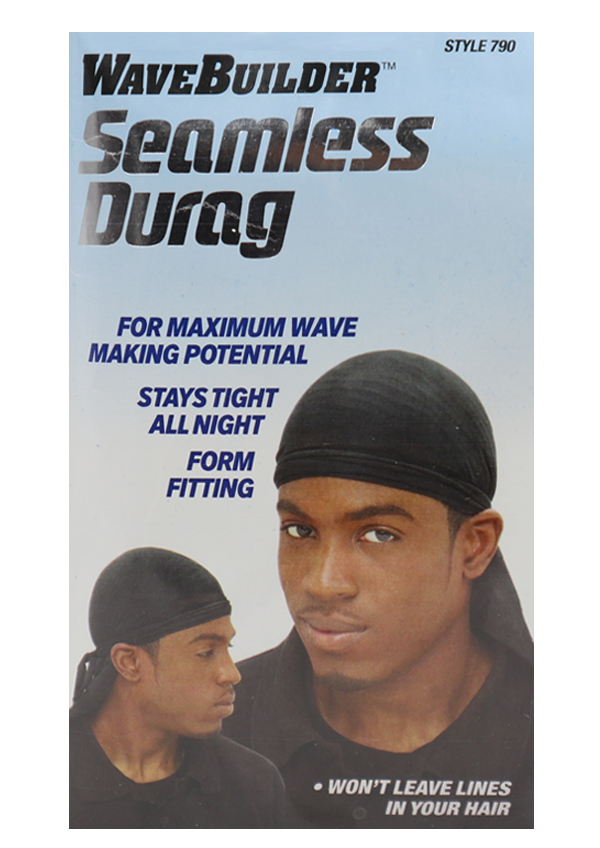 WaveBuilder Seamless Durag [Black] #790 -dz