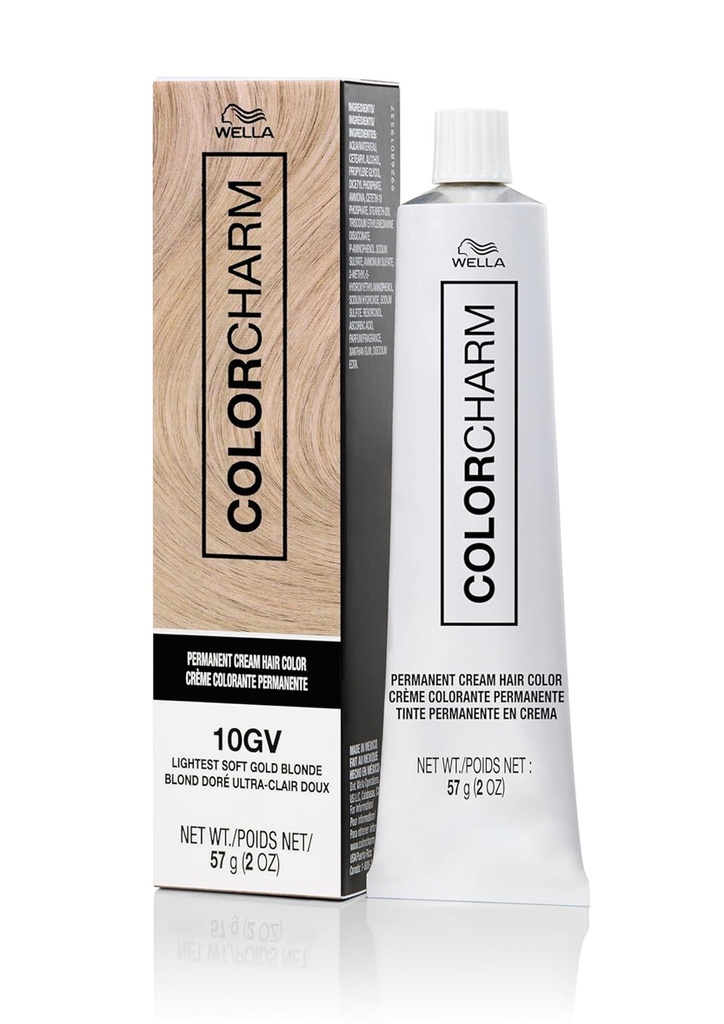 Wella Color Charm Crème Hair Color#10GV/1036 (Honey Blonde/Lightest Soft Gold Blonde) -pc