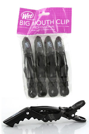 Wet Big Mouth Clip #SS405-Bk (4/pk, Blackout) -pc