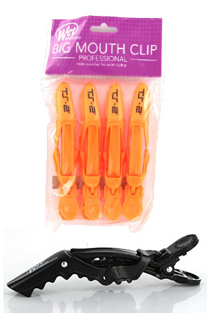 Wet Big Mouth Clip #SS405N-OR (4/pk, Crmsicl Orange) -pc