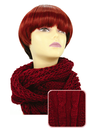 Winter Scarf #3503 Bungundy - pc