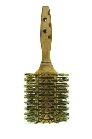 Magic Gold Wooden Dryer Roller Brush #BR-W69422C -pc