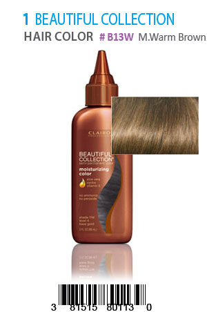 Beautiful Collection Hair Color #B13W(M.Warm Brown)