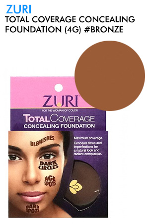 ZURI Total Coverage Concealing Foundation #Bronze #6