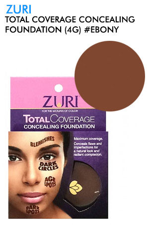 ZURI Total Coverage Concealing Foundation #Ebony #6