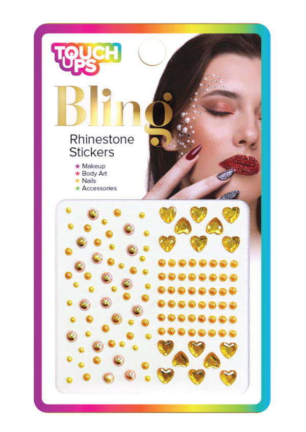 TouchUps Rhinestone Stickers Gold Mix #BLG011 -dz
