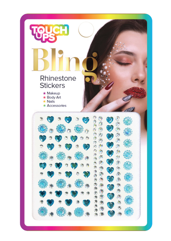 TouchUps Rhinestone Stickers Blue Mix1 #BLG015 -dz