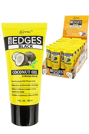 bmb Edge Gel(Black)Tube-Coconut Oil(1oz/24/ds)-ds #3