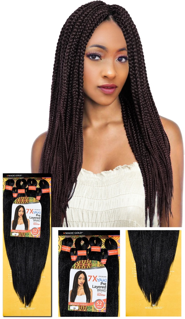 7X Yaki Pre Layered (Stretched) Braid 52"