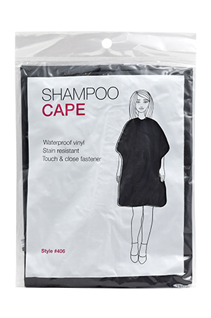 Betty Dain Shampoo Cape #406Black(Vinyl)-pc