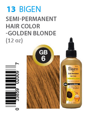 Bigen Semi-Permanent Hair Color #GB6 Golden Blonde#13