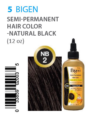 Bigen Semi-Permanent Hair Color #NB2 Natural Black#5