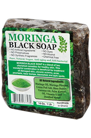 Black Soap-Moringa(16oz./1LB) #3 -Pc