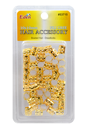 Blister(10x10mm) Flligree tube Gold  pk #53715G