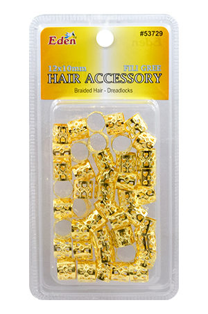 Blister(12x10mm) Flligree Tube Goldpk #53729G