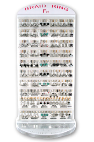 Braid Ring w/ Dangle Diplay [320pcs/ds] BR1- ds